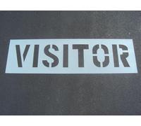American Striping Co. Ohio Pochoir pour parking visiteur 30,5 cm Lettres réelles 30,5 cm Envergure 144,8 cm Police plus large Facile à voir et à lire. Plastique LDPE 0,6 cm