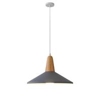 American Style Color Chandelier, Nordic Personality Pendant Lamp, Creative Wooden & Aluminum Hanging Lights, Height Adjustable Ceiling Lighting Fixture for Restaurant, Dining Room, Bedroom, Kitchen, B