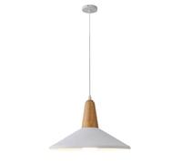 American Style Color Chandelier, Nordic Personality Pendant Lamp, Creative Wooden & Aluminum Hanging Lights, Height Adjustable Ceiling Lighting Fixture for Restaurant, Dining Room, Bedroom, Kitchen, B