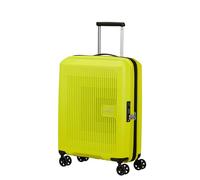 American Tourister Aerostep Valise 4 Roues, 55 cm | Jaune, valise rigide extensible, 55H x 40W x 20D cm, 36/40 L, 2.3 kg, avec serrure TSA et sangles croisées
