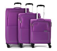 American Tourister Air Wave 4 roues Set de valises 3 pièces avec soufflet d'extension violet