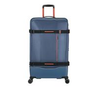 American Tourister Valise gris bleu noir pour femme et homme - Urban Track Spinner TSA Coated L Navy / Orange 307243