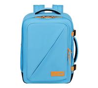 American Tourister Take2Cabin - Sac Cabine Ryanair/Wizz Air 30 x 20 x 40 cm, 26,5 L, 0,60 kg, Bagage à Main, Sac à Dos Avion S/M Sous le Siège, Bleu/Orange (Blueberry Fizz/Papaya Pop)