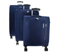 American Tourister Chariot de Cabine à 4 roulettes Hyperspeed ( Lot de 3), Kofferset 3-teilig, Bleu (Combat Navy), Taille Unique