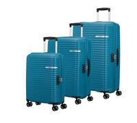 American Tourister Chariot Liftoff, Surf Teal, Set L/M/S, Valise rigide à roulettes doubles à 360°