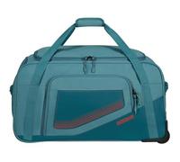 American Tourister City Racer - Sac de Voyage à roulettes 68 cm, 98 L - Grand Espace de Rangement & Compartiment Chaussures Séparé - Déperlant, Poignées Multiples, Robuste - Bleu (Petrol)