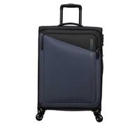 American Tourister Dash - Spinner M, Valise Extensible, 66,5 cm, 67/75 L, Noir/Gris (Noir/Gris)