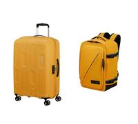American Tourister Ellipso & Take2Cabin - Valise, 68 cm, 64 L & Bagage cabine Ryanair, 25 x 20 x 40 cm, 24 L - Ensemble de voyage d'été Ellipso - Jaune