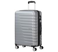 American Tourister Flashline Valise 4 Roues, 67 cm | Argent, valise rigide extensible, 67H x 46W x 27D cm, 69/75 L, 3.5 kg, avec serrure TSA et sangles croisées