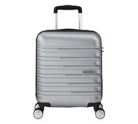 American Tourister Flashline Valise Trolley sous-siège, 45 cm | Argent, valise rigide, 45H x 35W x 20D cm, 23 L, 2.2 kg, avec serrure TSA et sangles croisées intérieures