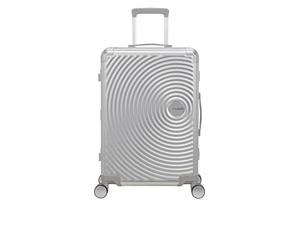 American Tourister Grand chariot en aluminium avec poignée supérieure et latérale, fermeture à combinaison TSA, 4 roues pivotantes amortissées pour réduire le bruit et les vibrations., 1776 Silver, L