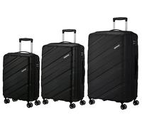 American Tourister Jetdriver 3.0, Noir , Set L/M/S, Valise rigide à roulettes doubles à 360°