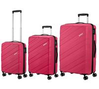 American Tourister Jetdriver 3.0, Rasperry Pink, Set L/M/S, Chariot rigide avec roues doubles à 360 °