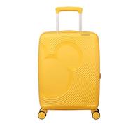 American Tourister Mickey Magic - Valise Cabine 55 x 40 x 20/23 cm - Valise Rigide pour Ryanair, EasyJet & la Plupart des compagnies aériennes, 37/44 L, Jaune (Mickey Flower Yellow)