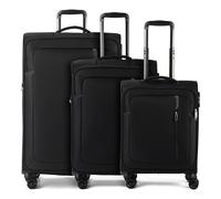 American Tourister Nitestream 4 roues Set de valises 3 pièces avec soufflet d'extension noir