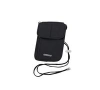 American Tourister - Pochette Tour de Cou RFID pour Femmes et Hommes, Sécurisée & Compacte, Pochette de Voyage pour Argent, Cartes, Billets & Passeport, Noir