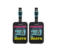 American Tourister Porte-étiquettes pour Bagages avec Imprimé, Lot de 2, POWERED BY BEATS