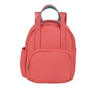 American Tourister Puffypop - Mini Sac à Dos Femme (35 cm, 8.5 L) - Compartiment pour AirPods & Tablette - 2 Porte-bouteilles - Rouge (Sunset Coral)