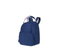 American Tourister Puffypop - Mini Sac à Dos Femme (35 cm, 8.5 L) - Compartiment pour AirPods & Tablette - 2 Porte-bouteilles - Bleu (Navy)