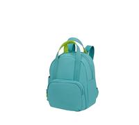 American Tourister Puffypop - Mini Sac à Dos Femme (35 cm, 8.5 L) - Compartiment pour AirPods & Tablette - 2 Porte-bouteilles - Turquoise (Dusty Turquoise)