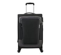 American Tourister Pulsonic - Spinner M, Valise Extensible, 68 cm, 64/74 L, Noir (Asphalt Black)