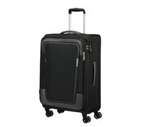 American Tourister Pulsonic - Spinner M, Valise Extensible, 68 cm, 64/74 L, Noir (Asphalt Black)