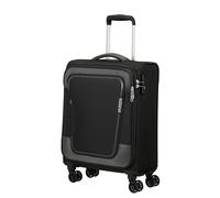 American Tourister Pulsonic - Spinner S, Bagages à Main Extensibles, 55 cm, 40,5/43,5 L, Noir (Noir Asphalte)