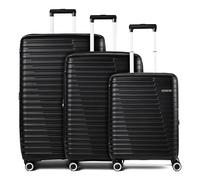 American Tourister Roadrush 4 roues Set de valises 3 pièces avec soufflet d'extension noir