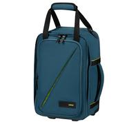 American Tourister Take2Cabin - Sac Cabine Ryanair 40 x 25 x 20 cm, 20 L, 1,40 kg, Sac à Dos à Roulettes, Bagage à Main, Sac à Dos Avion S Sous le Siège, Bleu (Harbor Blue)