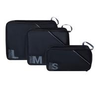 American Tourister Set de Cubes de Rangement 3 Pièces - Organisateur de Valise pr Vacances, Organisateur de Bagage pr Valise, Bagage à Main et Sac à Dos, Noir/Gris