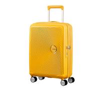 American Tourister Soundbox Valise 4 roues, 55 cm | Jaune, valise rigide extensible, 55H x 40W x 20D cm, 35.5/41 L, 2.6 kg, avec serrure TSA