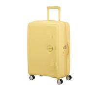 American Tourister Valise rigide moyenne Soundbox 67cm 4 roues Serrure TSA Extensible 71.5/81L Jaune