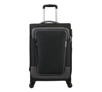 American Tourister Pulsonic - Spinner M, Valise Extensible, 68 cm, 64/74 L, Noir (Asphalt Black)
