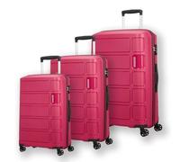 American Tourister Summer Splash Ensemble de 3 valises rigides (bordeaux), Bourgogne, Large-30-inch, Bagage rigide extensible avec roulettes pivotantes