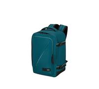 American Tourister Take2Cabin - Bagage à main sous le siège (40 x 25 x 20 cm - 24 L - 0,50 kg) - Sac de cabine, sac à dos d'avion S sous le siège, bleu sarcelle (totalement bleu sarcelle)