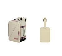 American tourister Take2Cabin sac cabine 30 x 20 x 40 cm sable/mauve avec étiquettes à bagages, Beige (Coconut Sand)