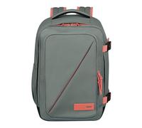 American Tourister Take2Cabin - Sac de cabine Wizz Air/Vueling 30 x 20 x 40 cm, 26,5 L, 0,60 kg, bagage à main, sac à dos d'avion MS, gris/rose (sauge/corail)
