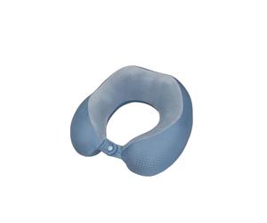 American Tourister Travel Accessories - Coussin de Voyage en Mousse à mémoire de Forme, Ergonomique et Confortable pour Avion, Voiture et Train, 30 cm, Bleu (Stone Blue/Blue)