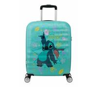 American Tourister Trolley Wavebreaker Disney Spinner 55/20 TSA Disney FL Stitch Flower Turquoise