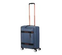 American Tourister Valise bleu foncé orange pour femme et homme - Hello Cabin Spinner 55 / 20 Exp Coated Trolley 301346