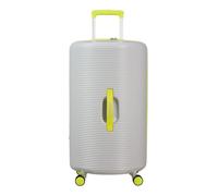 American Tourister Valise gris clair jaune fluo pour femme et homme - Rollio Spinner 75 / 28 Exp TSA Trolley L 273909