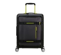 American Tourister Valise noir jaune fluo pour femme et homme - Hello Cabin Spinner 55 / 20 Exp Coated Trolley Black / Lime 272351