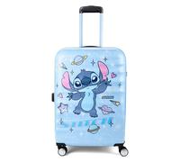 American Tourister Valise rigide moyenne Wavebreaker Disney Stitch 67 cm TSA 4 roues 64 L 3,6 kg