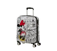 American Tourister Wavebreaker Disney - Valise Cabine 55x40x20 cm, Valise Rigide, Trolley Cabine pour Ryanair & la Plupart des Compagnies - Minnie Comics White