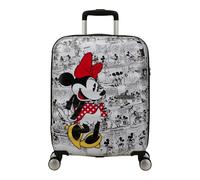 American Tourister Wavebreaker Disney Valise Trolley Cabine, 55 cm | Minnie Comics White, valise rigide, 55H x 40W x 20D cm, 36 L, 2.6 kg, avec serrure TSA et séparateur zippé en U avec poche