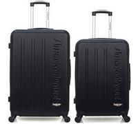 american travel - lot de 2 - valise grand format et valise weekend bronx - noir noir G