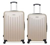 american travel - lot de 2 - valise grand format et valise weekend brooklyn - beige beige G
