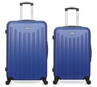 american travel - lot de 2 - valise grand format et valise weekend brooklyn - marine marine G