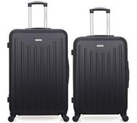 - lot de 2 - valise grand format et valise weekend brooklyn - noir