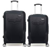 american travel - lot de 2 - valise grand format et valise weekend dc - noir noir G